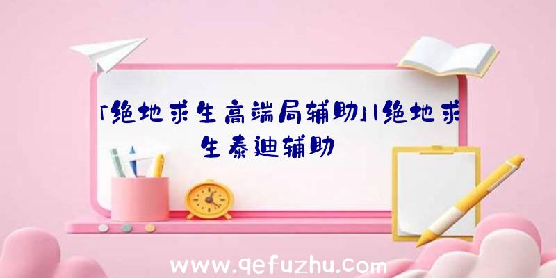 「绝地求生高端局辅助」|绝地求生泰迪辅助''